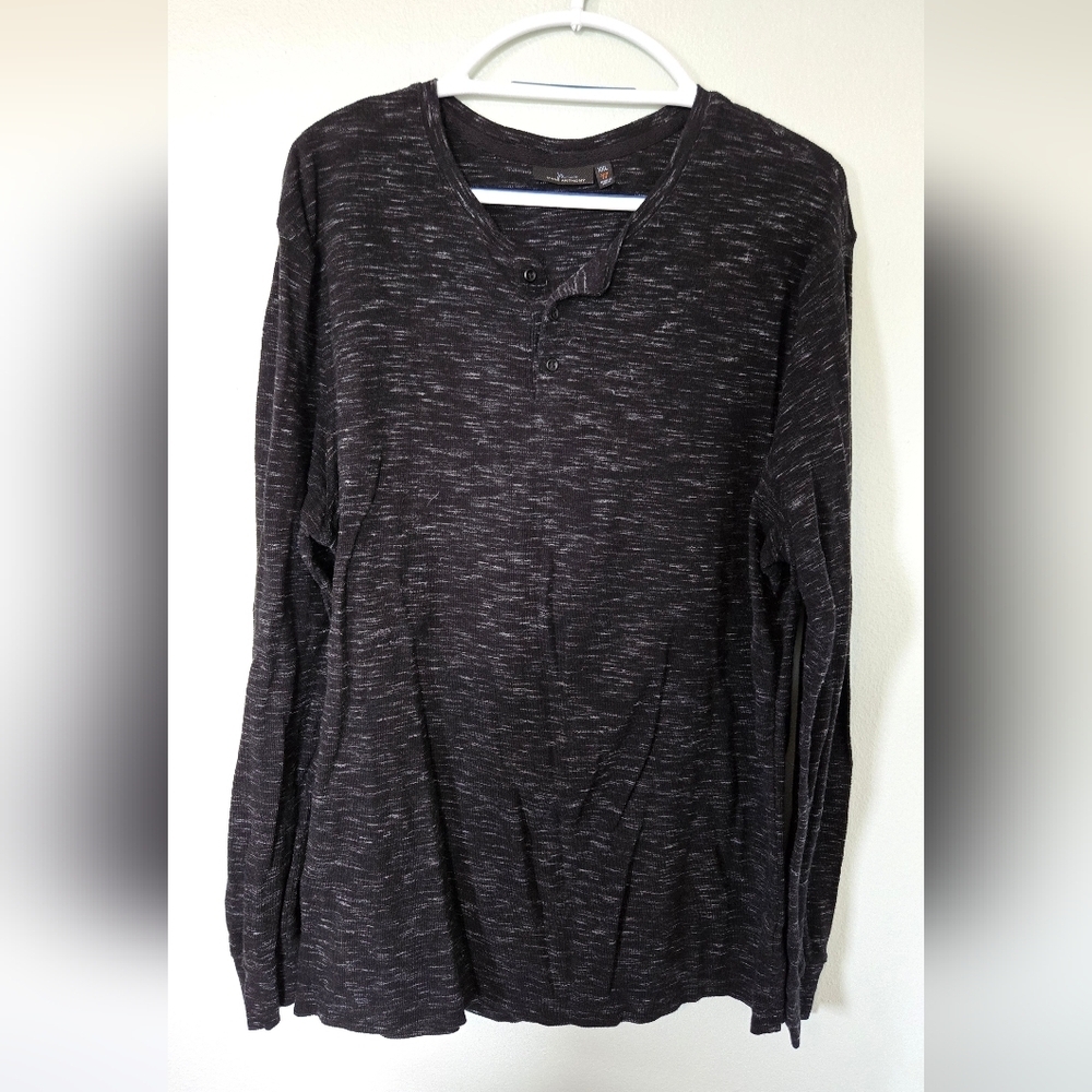 Marc Anthony Marled Charcoal Gray Shirt Size XXL